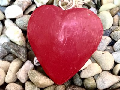wooden heart pendant